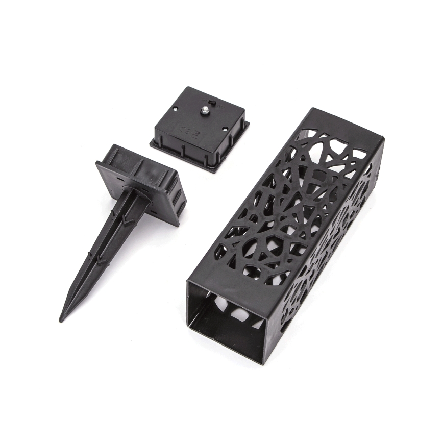 Aigostar - LED-Solarleuchte LED/0,006W/1,2V 28,5cm schwarz 2700K IP44 100 mAh