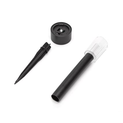 Aigostar - LED-Solarleuchte mit Sensor soumraku LED/0,006W/1,2V 40 mAh 29,5 cm schwarz 6500K IP44