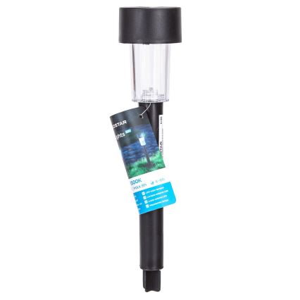 Aigostar - LED-Solarleuchte mit Sensor soumraku LED/0,006W/1,2V 40 mAh 29,5 cm schwarz 6500K IP44