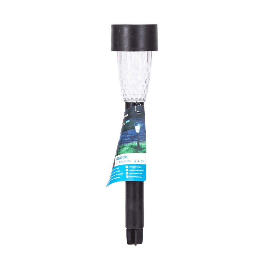 Aigostar - LED-Solarleuchte LED/0,006W/1,2V 40 mAh 29,7 cm schwarz 6500K IP44