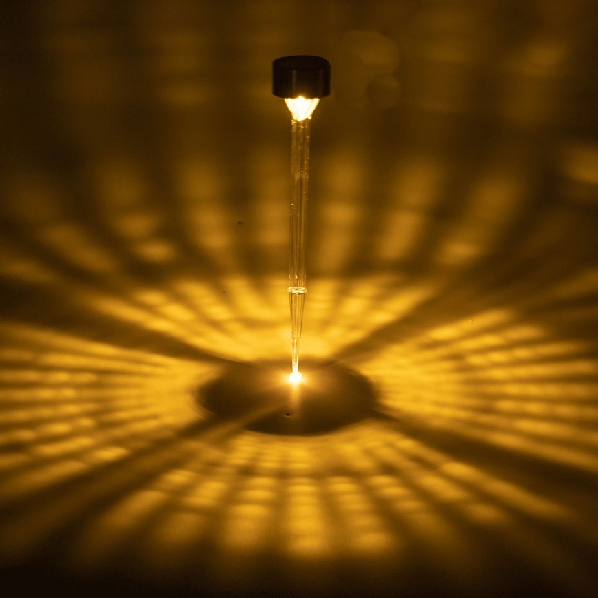 Aigostar - LED-Solarleuchte LED/0,006W/1,2V 32cm matt Chrom 200 mAh 2700K IP44