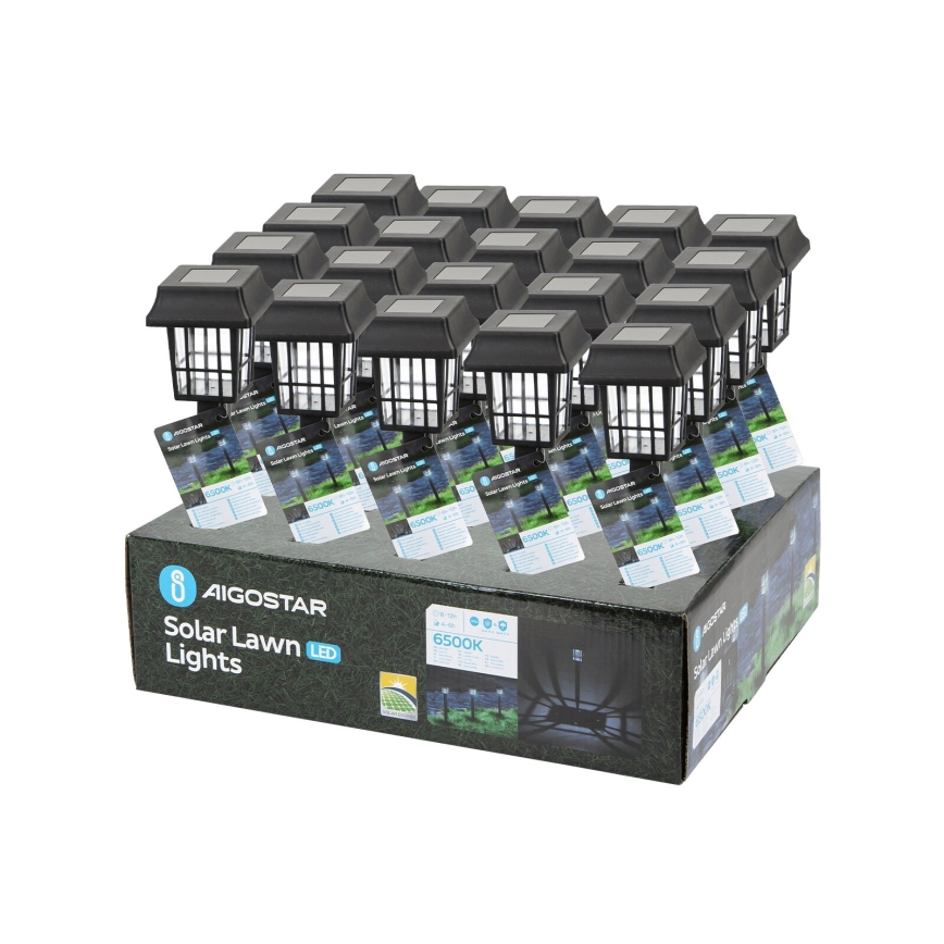 Aigostar - LED-Solarleuchte LED/0,006W/1,2V 40mAh 6500K IP44 32 cm