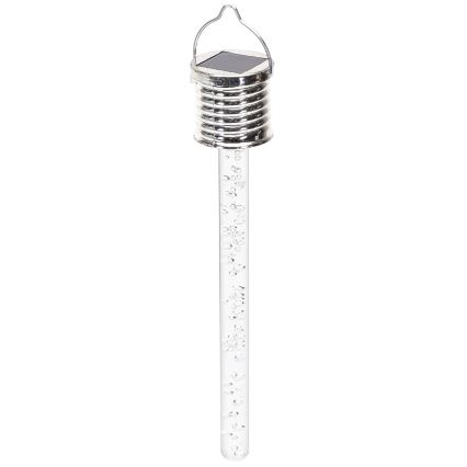 Aigostar - LED-Solarleuchte LED/0,006W/1,2V Chrom 2700K IP44 40 mAh