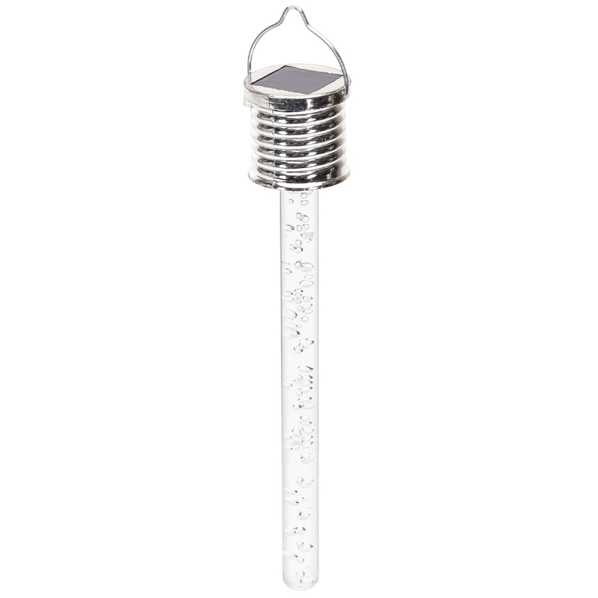 Aigostar - LED-Solarleuchte LED/0,006W/1,2V Chrom 2700K IP44 40 mAh