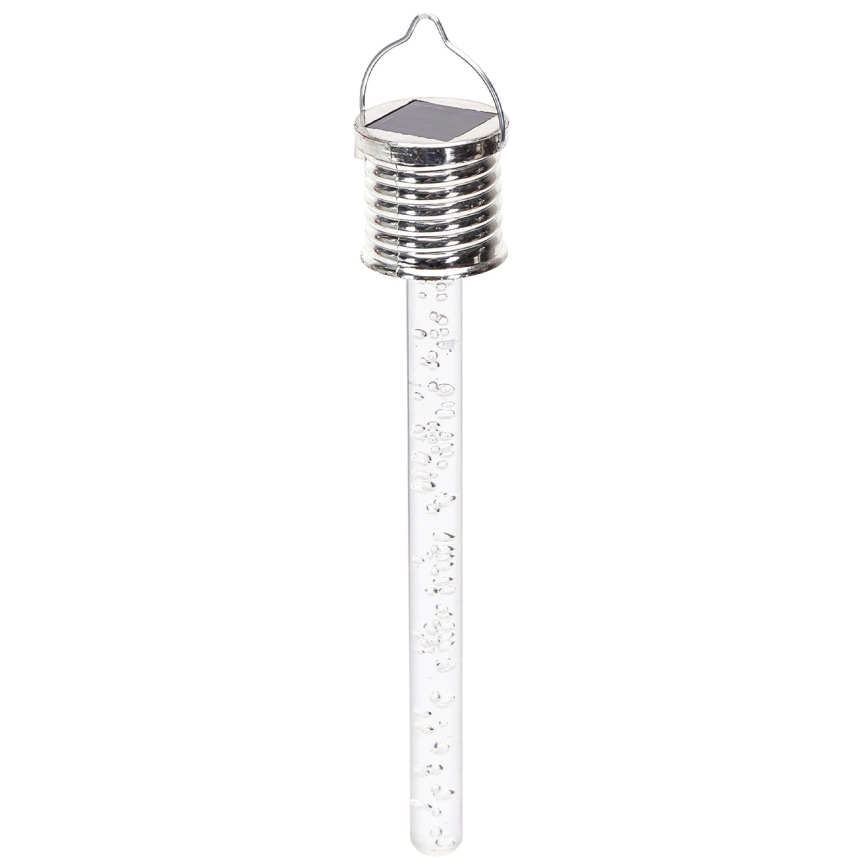 Aigostar - LED-Solarleuchte LED/0,006W/1,2V Chrom 40 mAh 6500K IP44
