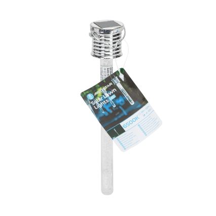 Aigostar - LED-Solarleuchte LED/0,006W/1,2V Chrom 40 mAh 6500K IP44