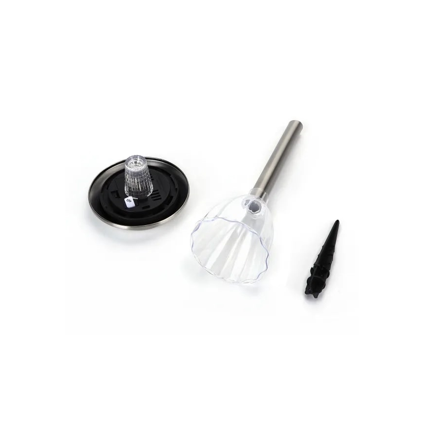Aigostar - LED-Solarleuchte LED/0,08W/2V 30,4 cm 200 mAh 6500K IP44 matt Chrom