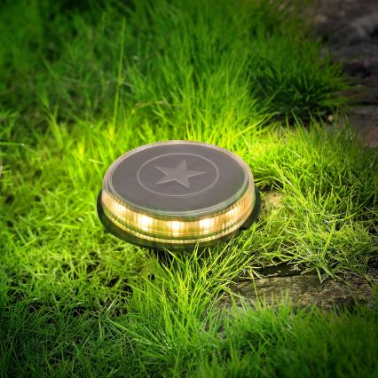 Aigostar - LED-Solarleuchte LED/0,6W/5,5V 24,5 cm 500 mAh 3200K IP66 schwarz