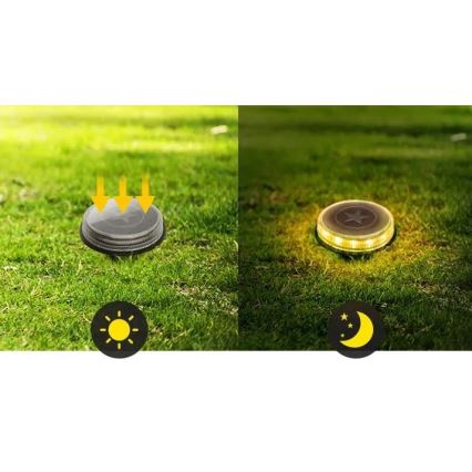 Aigostar - LED-Solarleuchte LED/0,6W/5,5V 24,5 cm 500 mAh 3200K IP66 schwarz