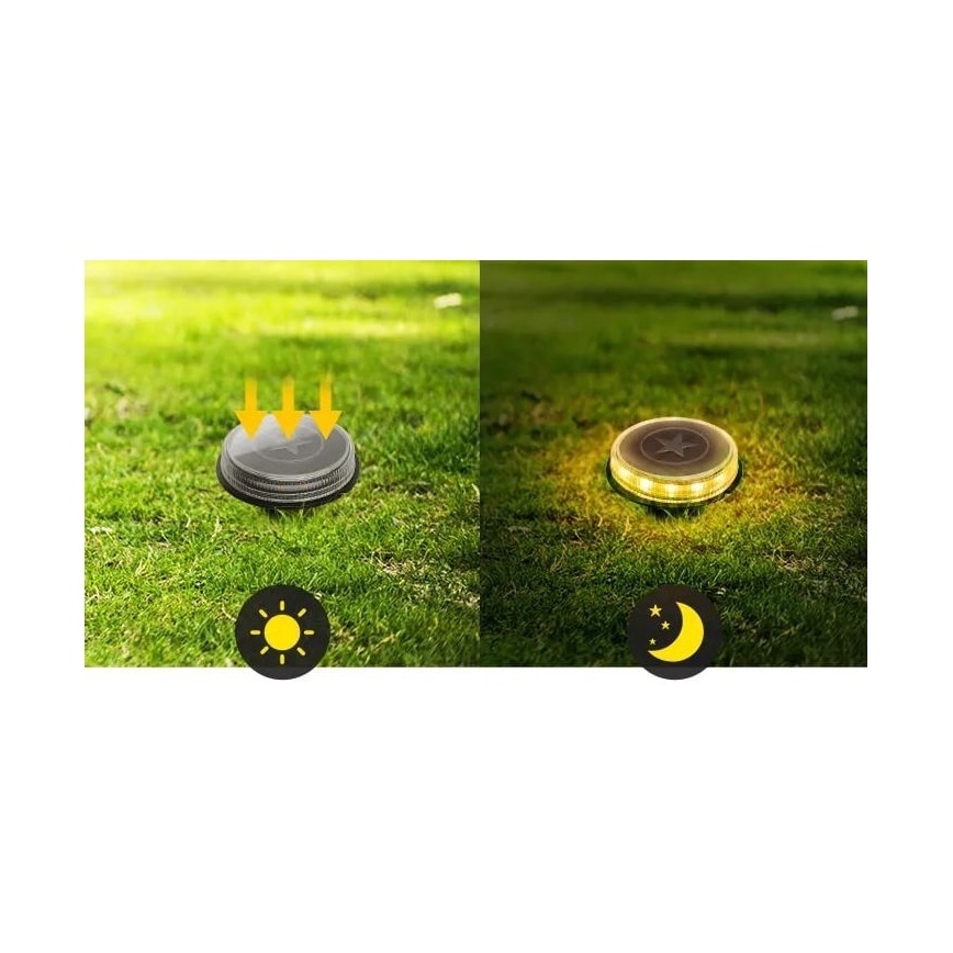 Aigostar - LED-Solarleuchte LED/0,6W/5,5V 24,5 cm 500 mAh 3200K IP66 schwarz