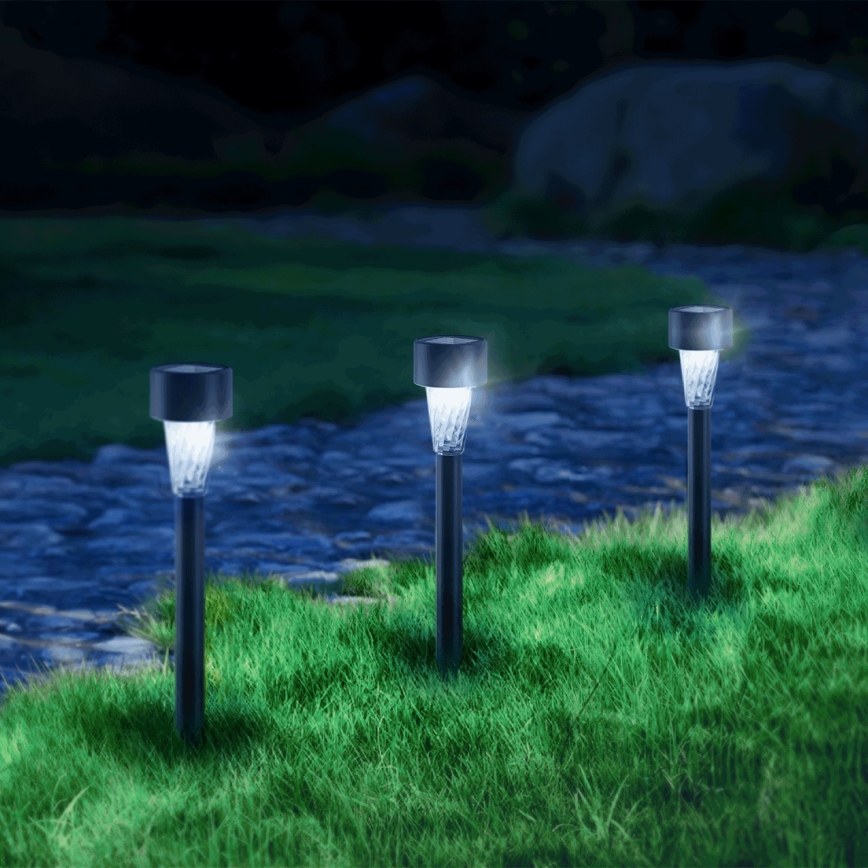 Aigostar - LED-Solarleuchte LED/2V IP44 40 mAh schwarz