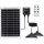 Aigostar - LED-Solarleuchte mit Sensor 2xLED / 35 W / 12 V / 6000 mAh / 6500 K / IP65 Ø 15 cm + Fernbedienung