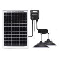 Aigostar - LED-Solarleuchte mit Sensor 2xLED/35W/12V 6000 mAh 6500K IP65 Ø 15 cm + Fernbedienung