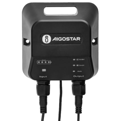 Aigostar - LED-Solarleuchte mit Sensor 2xLED/35W/12V 6000 mAh 6500K IP65 Ø 15 cm + Fernbedienung