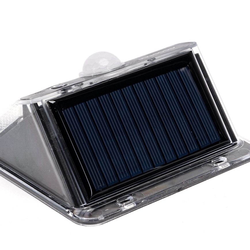Aigostar - LED-Solarleuchte mit Sensor LED/3,7V 6500K 1200 mAh IP65 schwarz