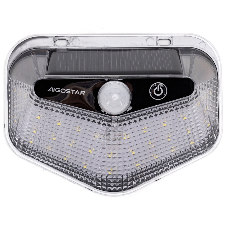 Aigostar - LED Solarleuchte mit Sensor LED/3,7V 6500K 500 mAh IP65 schwarz