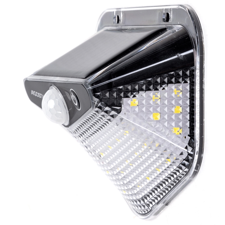 Aigostar - LED Solarleuchte mit Sensor LED/3,7V 6500K 500 mAh IP65 schwarz