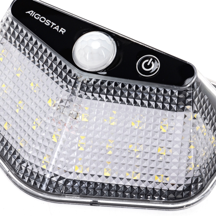 Aigostar - LED Solarleuchte mit Sensor LED/3,7V 6500K 500 mAh IP65 schwarz