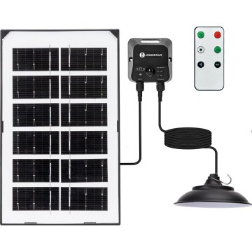 Aigostar - LED-Solarleuchte mit Sensor LED/35W/12V 3000 mAh 6500K Ø 15 cm + Fernbedienung