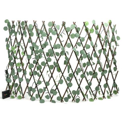 Aigostar - LED-Solarlichterkette 102xLED/2x0,7m IP65 warmweiβ Eukalyptus