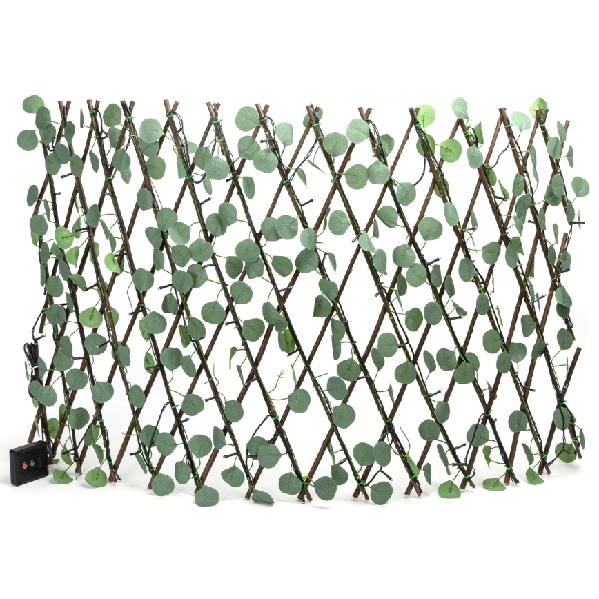 Aigostar - LED-Solarlichterkette 102xLED/2x0,7m IP65 warmweiβ Eukalyptus