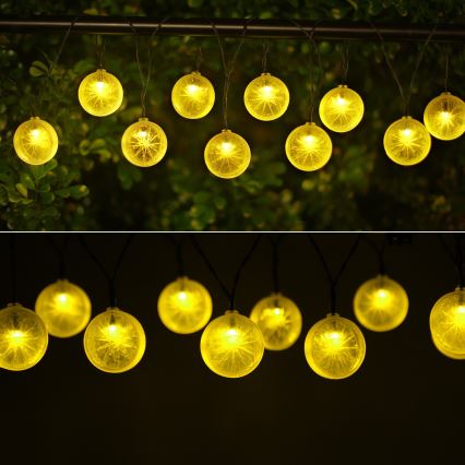 Aigostar - LED-Solarlichterkette 10xLED/3,8m IP44 600 mAh warmweiβ