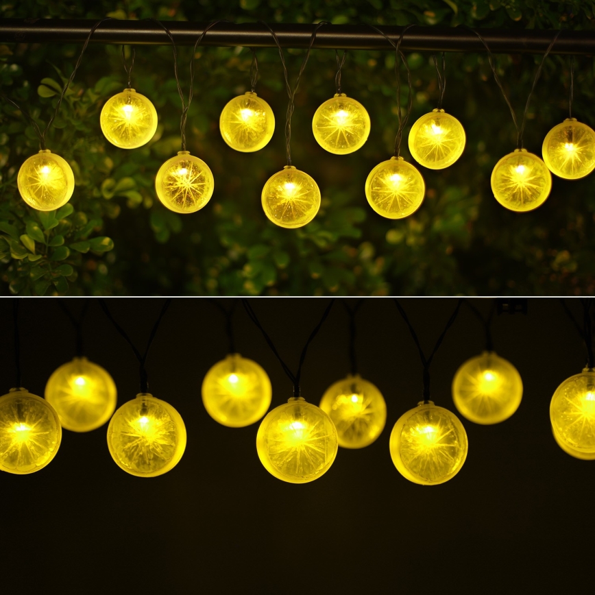 Aigostar - LED-Solarlichterkette 10xLED/3,8m IP44 600 mAh warmweiβ