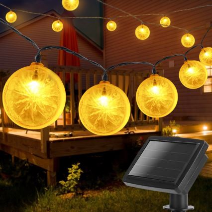 Aigostar - LED-Solarlichterkette 10xLED/3,8m IP44 600 mAh warmweiβ