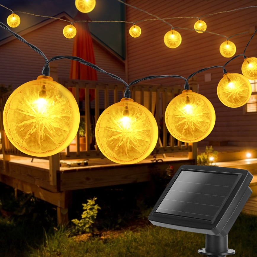 Aigostar - LED-Solarlichterkette 10xLED/3,8m IP44 600 mAh warmweiβ