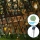 Aigostar - LED-Solarlichterkette 148xLED/2x1,2m IP65 warmweiβ Eukalyptus