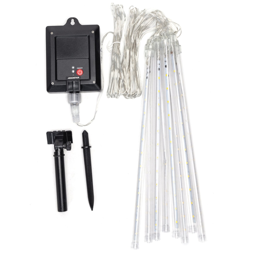 Aigostar - LED-Solar-Lichterkette 192xLED/8m IP65 1200 mAh kaltweiß