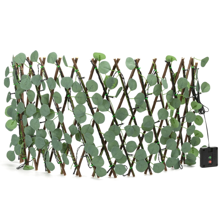 Aigostar - LED-Solarlichterkette 56xLED/2x0,4m IP65 warmweiβ Eukalyptus