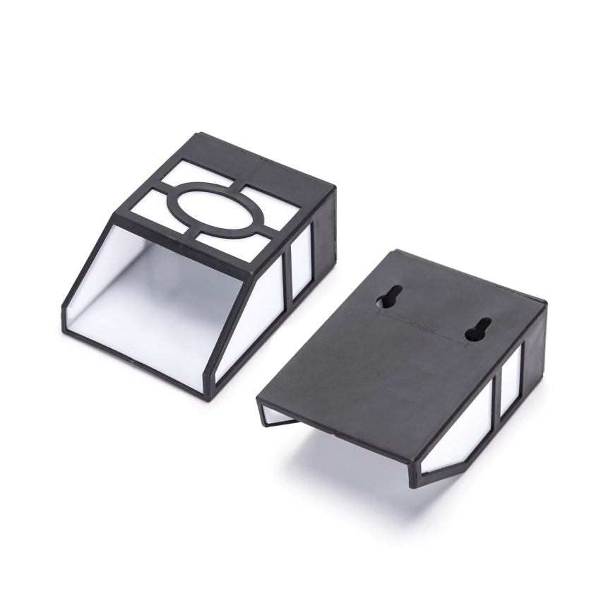 Aigostar - LED-Solarwandleuchte LED/0,006W/1,2V 100 mAh 2700K IP44 schwarz