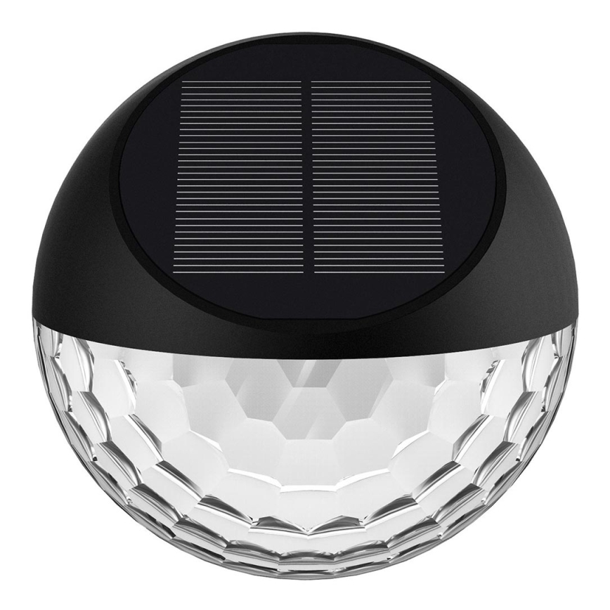 Aigostar - LED-Solarwandleuchte LED/2W/1,2V schwarz 300 mAh 2700K IP44