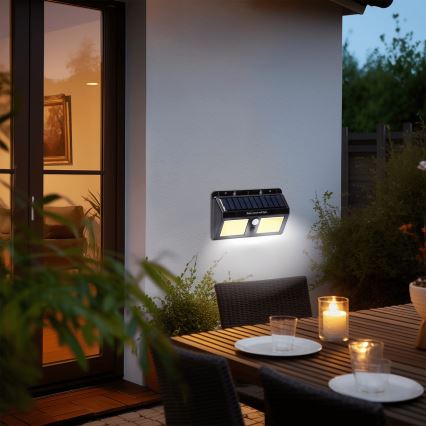 Aigostar - LED-Solarwandleuchte mit Sensor LED/20W/5,5V 6500K IP65