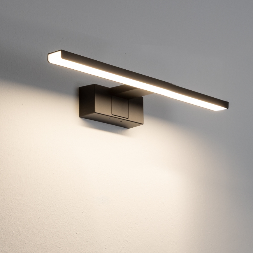 Aigostar - LED-Spiegelleuchte für Badezimmer, 8 W, 230 V, 4000 K, 40 cm, IP44, schwarz