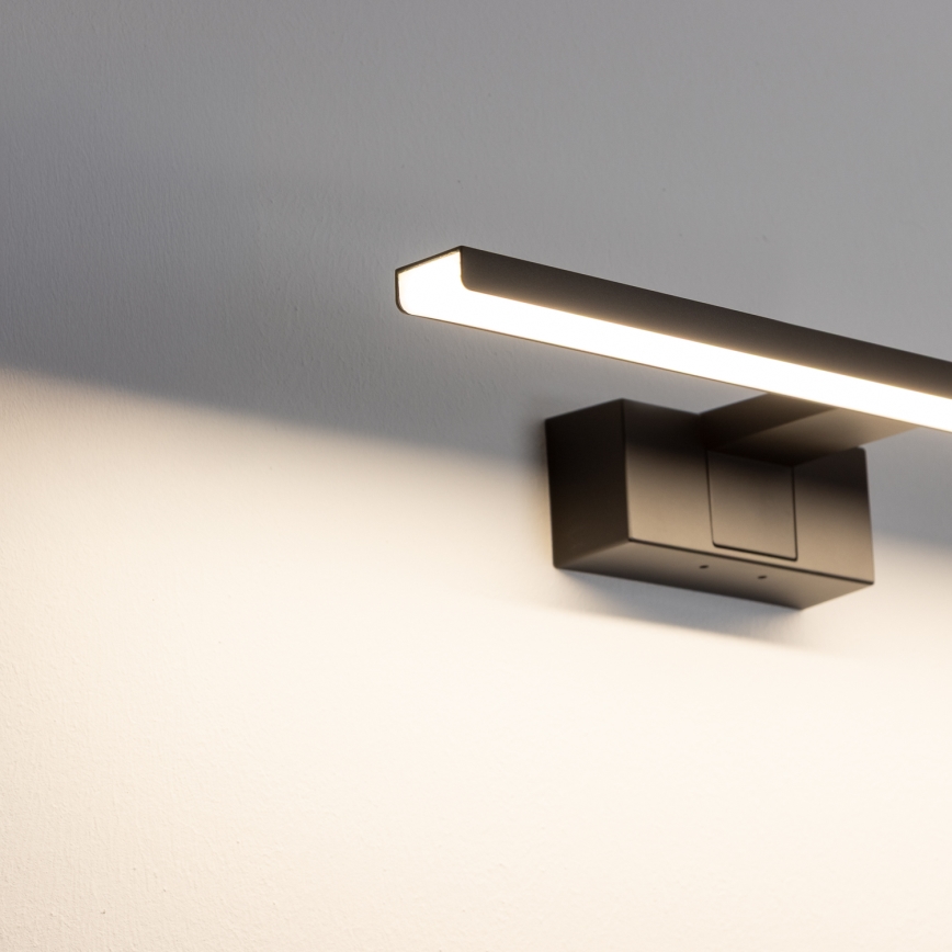 Aigostar - LED-Spiegelleuchte für Badezimmer, 8 W, 230 V, 4000 K, 40 cm, IP44, schwarz