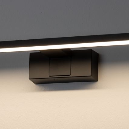 Aigostar - LED-Spiegelleuchte für Badezimmer, 8 W, 230 V, 4000 K, 40 cm, IP44, schwarz