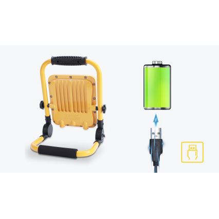 Aigostar - LED dimmbarer wiederaufladbarer Fluter LED/50W/5V 6500K IP65