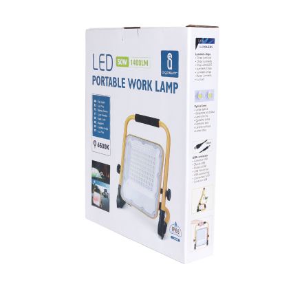 Aigostar - LED dimmbarer wiederaufladbarer Fluter LED/50W/5V 6500K IP65