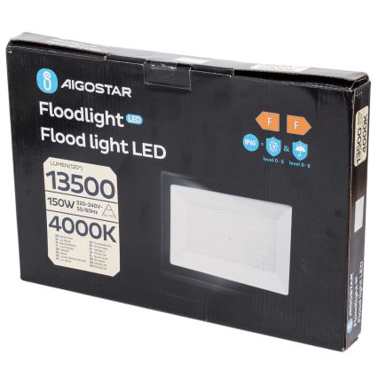 Aigostar - LED-Strahler LED/150W/230V 4000K IP65 schwarz