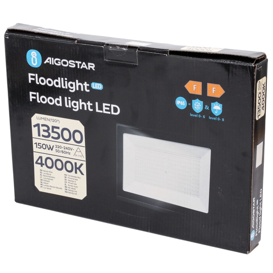 Aigostar - LED-Strahler LED/150W/230V 4000K IP65 schwarz