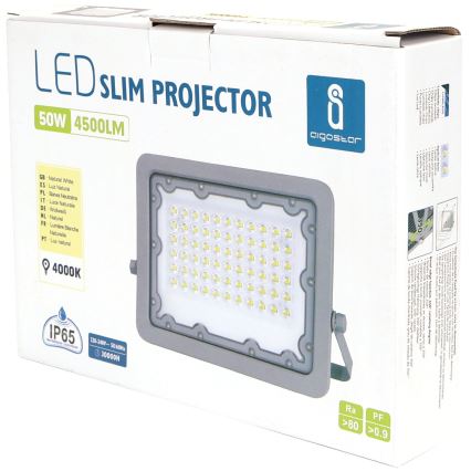 Aigostar - LED-Strahler LED/50W/230V grau 4000K IP65