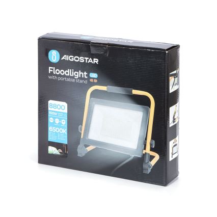 Aigostar - LED-Strahler mit Stativ LED/100W/230V 6500K IP65