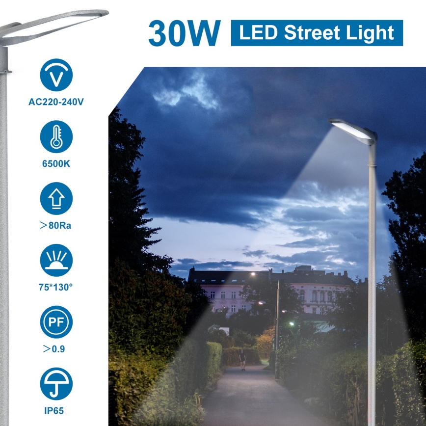 Aigostar - LED-Straßenleuchte LED/30W/230V 6500K IP65