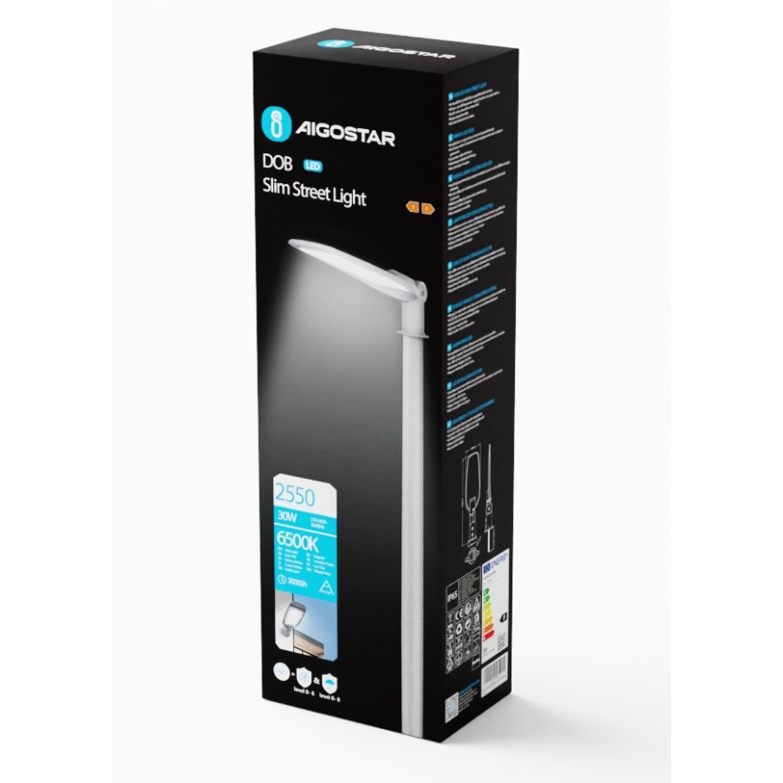 Aigostar - LED-Straßenleuchte LED/30W/230V 6500K IP65