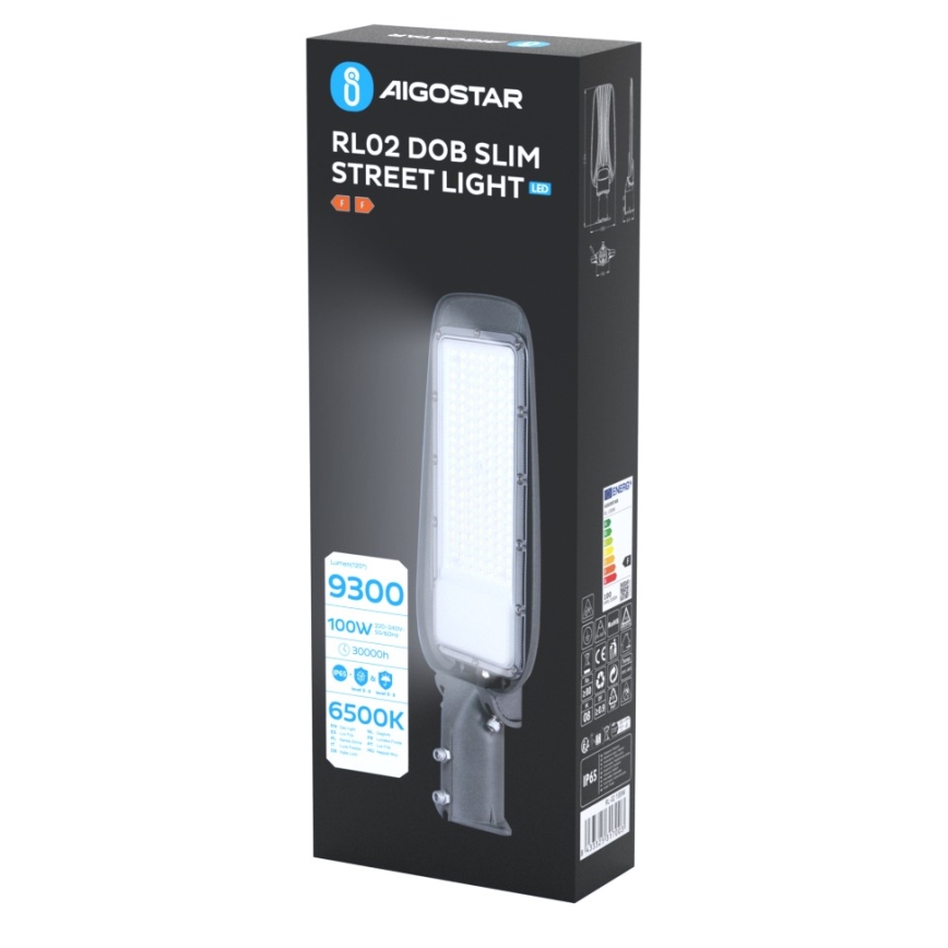 Aigostar - LED Straßenleuchte SLIM LED/100W/230V 6500K IP65