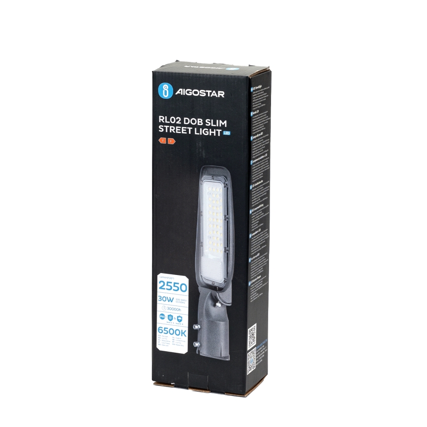 Aigostar - LED Straßenleuchte SLIM LED/30W/230V 6500K IP65