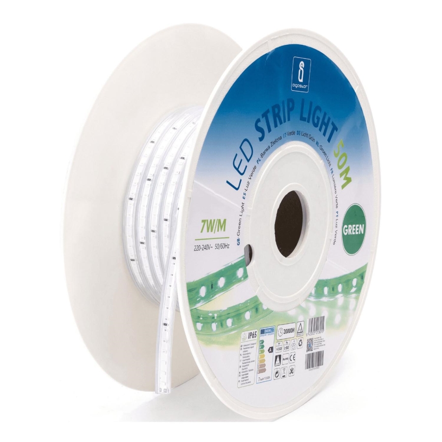 Aigostar - LED-Streifen 350 W / 230 V, 50 m, grün, IP65