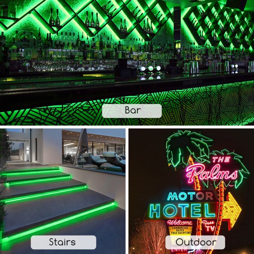 Aigostar - LED-Streifen 350 W / 230 V, 50 m, grün, IP65